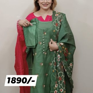 Eid Main Dress green